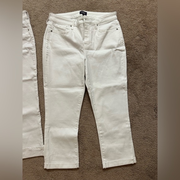 NYDJ Women’s White Denim Jeans- Two pairs. Size 10. - Picture 4 of 10